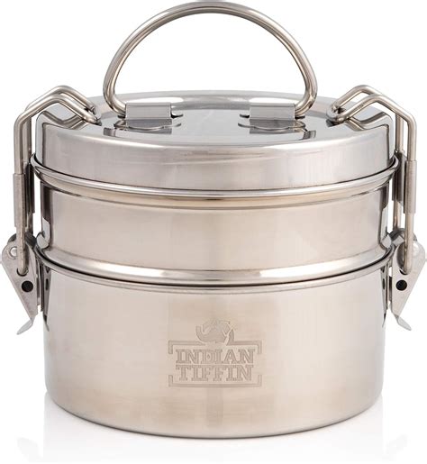 stainless steel tiffin box amazon|tiffin containers stainless steel.